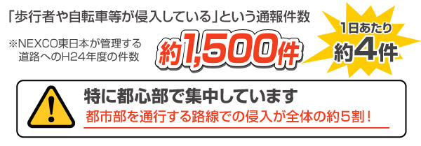 歩行者や自転車等の立入り件数