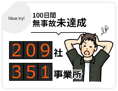無事故未達成